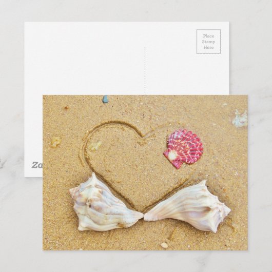 ハート ポストカード (正面/裏面)