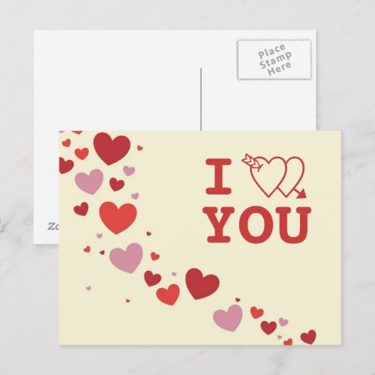 ハート ポストカード (正面/裏面)