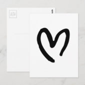 ハート ポストカード (正面/裏面)