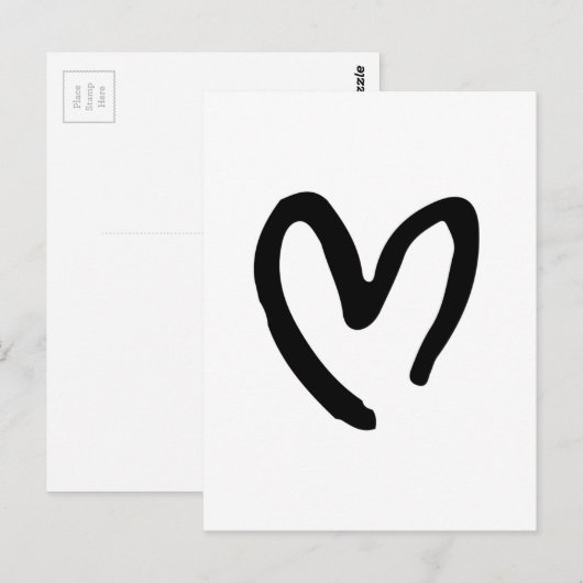 ハート ポストカード (正面/裏面)