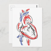 ハート ポストカード (正面/裏面)