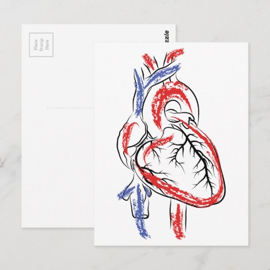 ハート ポストカード (正面/裏面)