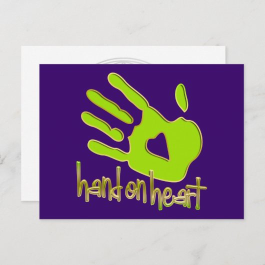 ハート ポストカード (正面/裏面)