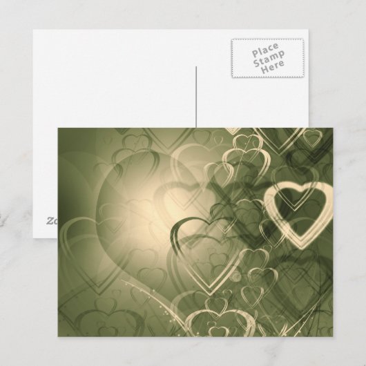 ハート ポストカード (正面/裏面)