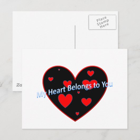 ハート ポストカード (正面/裏面)