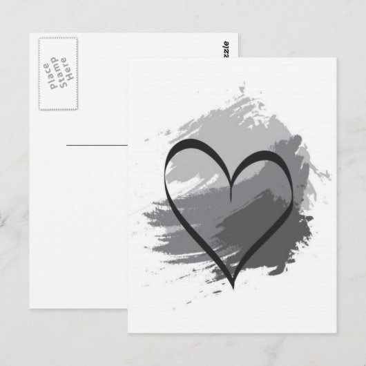 ハート ポストカード (正面/裏面)