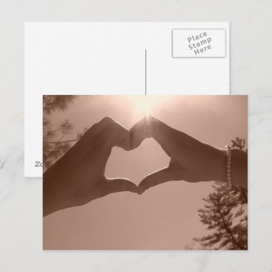 ハート ポストカード (正面/裏面)