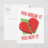 ハート ポストカード (正面/裏面)