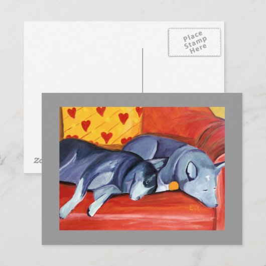 ハート ポストカード (正面/裏面)