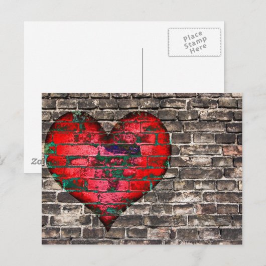 ハート ポストカード (正面/裏面)