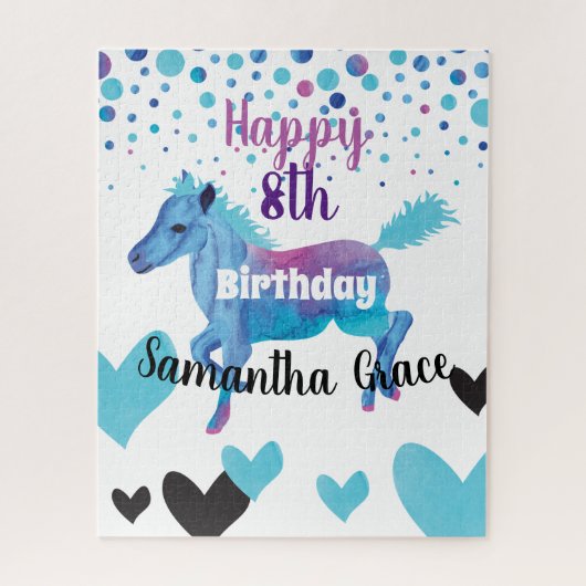 ハート&ポニーズ誕生日 ジグソーパズル (縦)