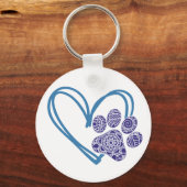 ハート&ポープリントキーチェーン キーホルダー (正面)