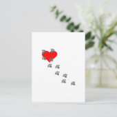 ハート（ポープリント） ポストカード (スタンド正面)