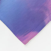 ハート&マウンテンサンセットランドスケープアート フリースブランケット (角)