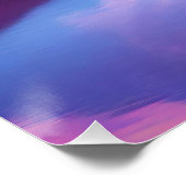 ハート&マウンテンサンセットランドスケープアート ポスター (コーナー)