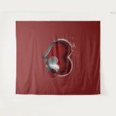 ハート マジック レッド ビジネス タペストリー エクストララージ (正面(横))