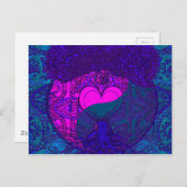 ハート マンダラ ツリー ポストカード (正面/裏面)