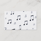 ハート&ミュージックノートピアノキーボード 名刺 (裏面)