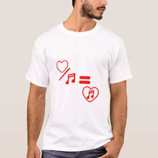 #ハート @ミュージック #ラブ @ユーモア Tシャツ