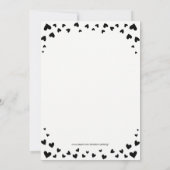 ハート&メイスンジャックシックブラックブライダルシャワー 招待状 (裏面)