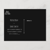 ハート メイソンジャー & ベイビーズブレス ラスティック セーブデート 案内ポストカード (裏面)