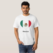 ハート – メキシコ国旗 Tシャツ (正面フル)