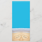 [ハート]メニューの2つのビーチ結婚式 メニュー (裏面)