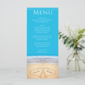 [ハート]メニューの2つのビーチ結婚式 メニュー (スタンド正面)