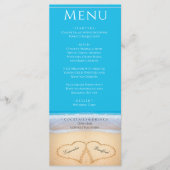 [ハート]メニューの2つのビーチ結婚式 メニュー (正面)