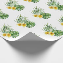 ハート モダン イエロー フローラル トロピカル