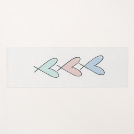 ハート ヨガマット (正面(横))