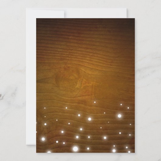 ハート&ライツ素朴ウェディング日付カードを保存 セーブザデート (裏面)