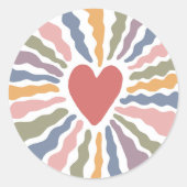 ハート ラウンドシール (正面)