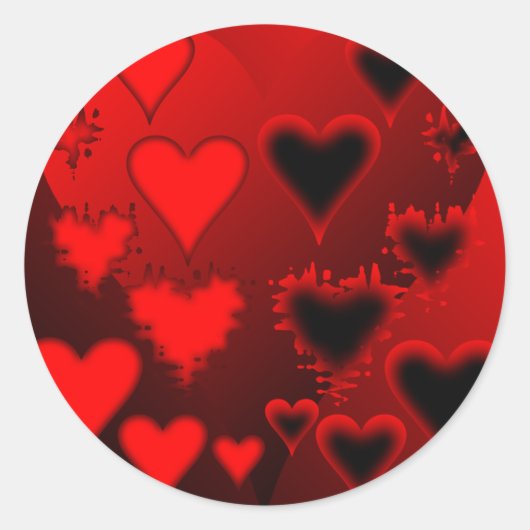 ハート ラウンドシール (正面)