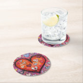 ハート ラウンドペーパーコースター (インサイチュ)