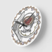 ハート ラウンド壁時計 (傾斜)