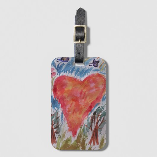 ハート ラゲッジタグ (正面縦)