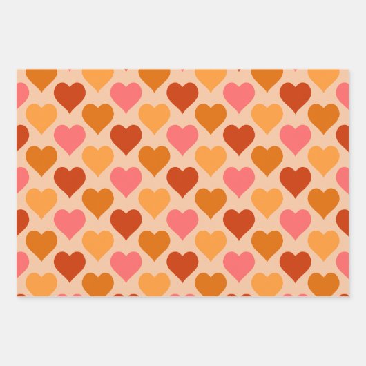 ハート ラッピングペーパーシート (正面)