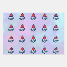 ハート ラッピングペーパーシート