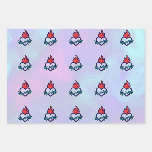 ハート ラッピングペーパーシート (正面)