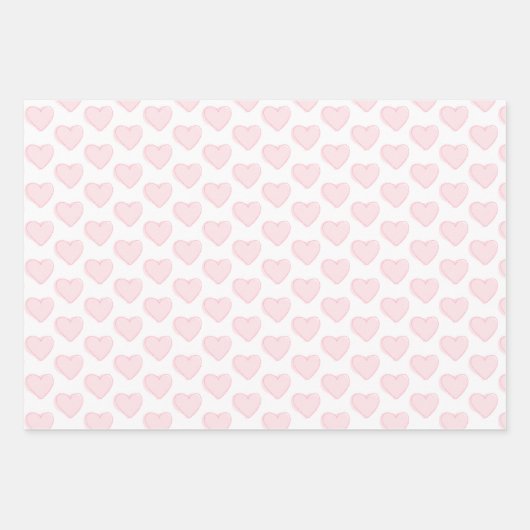 ハート ラッピングペーパーシート (正面)