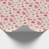 ハート ラッピングペーパー (角)