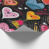 ハート ラッピングペーパー (角)