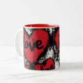 ハート&ラブツートーンセラミックマグカップ ツートーンマグカップ (正面左)