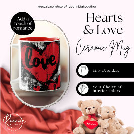 ハート&ラブツートーンセラミックマグカップ ツートーンマグカップ