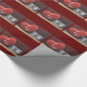 ハート&ラブバレンタインデーラッピング紙 ラッピングペーパー (角)