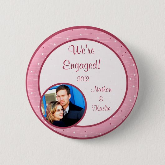 ハート&ラブフォトボタン 缶バッジ (正面)