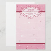 ハート&ラブレターヘッド文房具 便箋 (正面/裏面)