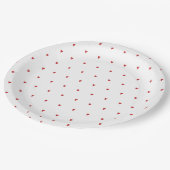 ハート＆ラブ バレンタインをテーマにした ブライダルシャワー ペーパープレート (アングル)