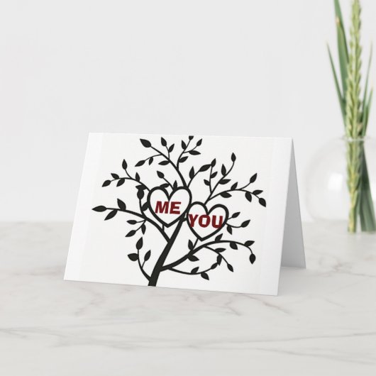 ハート/ラブ-私たちの初めてのクリスマス-キスをしよう シーズンカード (正面)